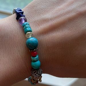 Silpada Sterling Silver Multi-Color Bead Bracelet